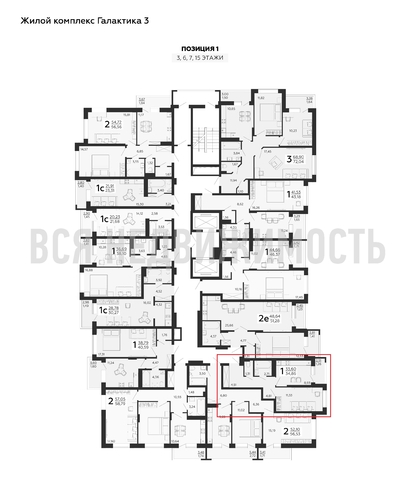 1-комнатная квартира, 34.86кв.м - изображение 1