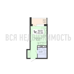 квартира-студия, 20,48кв.м. - изображение 1