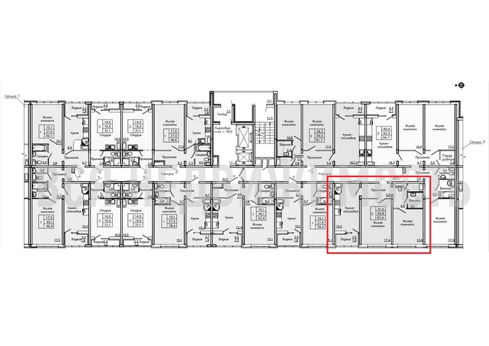 2-комнатная квартира, 62.6кв.м - изображение 1