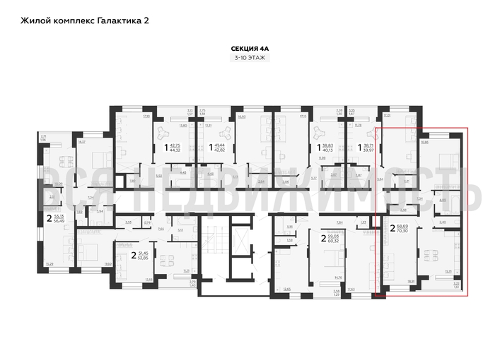 2-комнатная квартира, 70.3кв.м - изображение 1