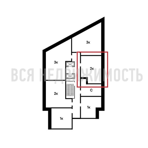 2-комнатная квартира, 55.57кв.м - изображение 1