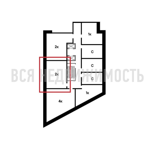 2-комнатная квартира, 56.38кв.м - изображение 1