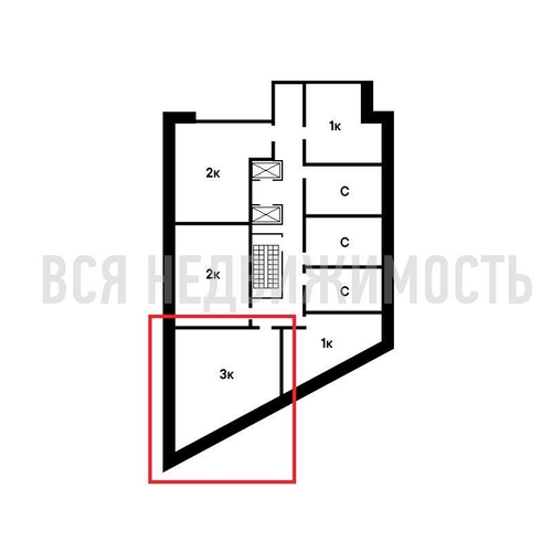 2-комнатная квартира, 76.96кв.м - изображение 1