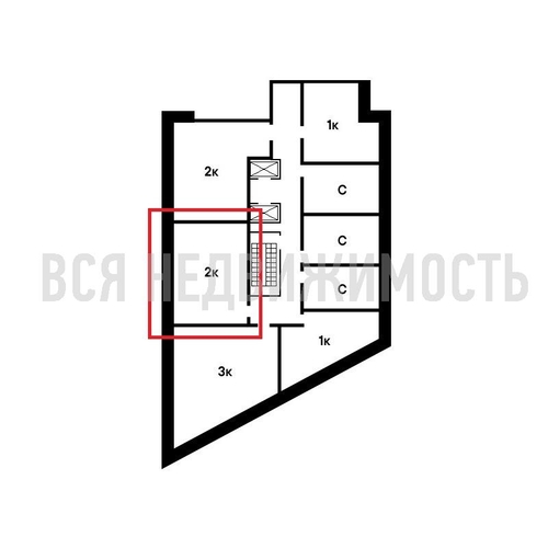 2-комнатная квартира, 56.68кв.м - изображение 1