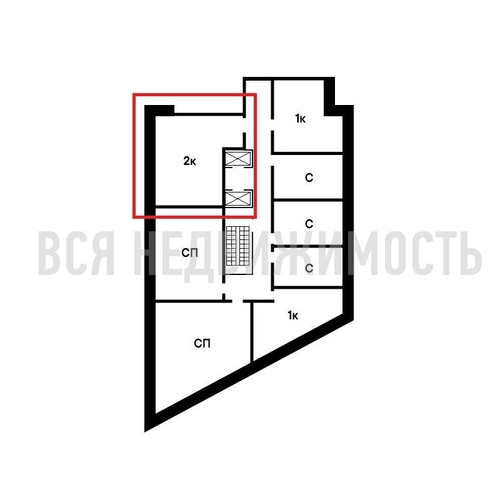 2-комнатная квартира, 61.82кв.м - изображение 1