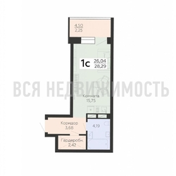 квартира-студия, 28,29кв.м. - изображение 1