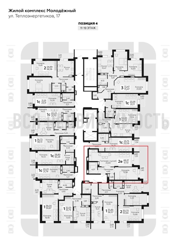 1-комнатная квартира, 51.1кв.м - изображение 1