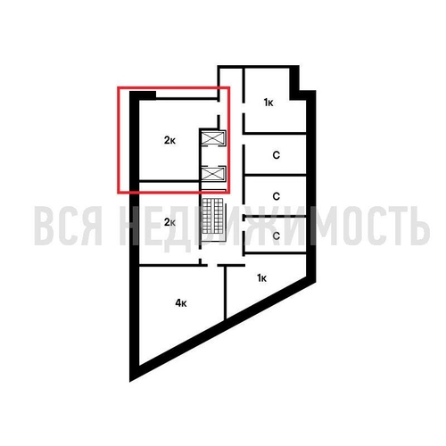 2-комнатная квартира, 61.29кв.м - изображение 1