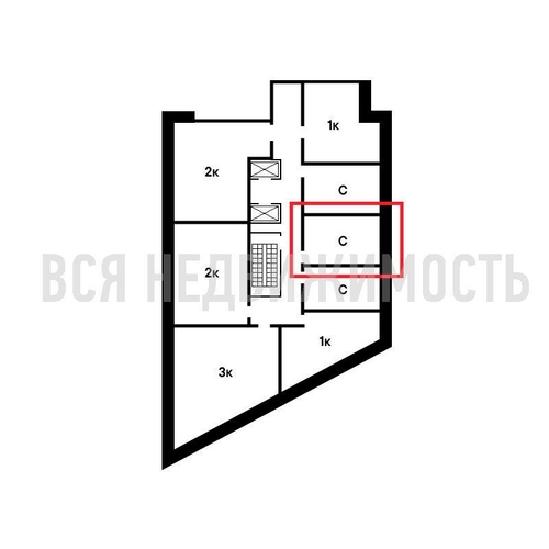 квартира-студия, 26,3кв.м. - изображение 1