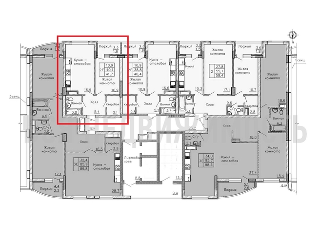 1-комнатная квартира, 41.7кв.м - изображение 1