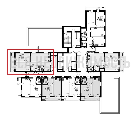 2-комнатная квартира, 75.35кв.м - изображение 1