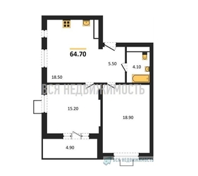 2-комнатная квартира, 64.7кв.м - изображение 1