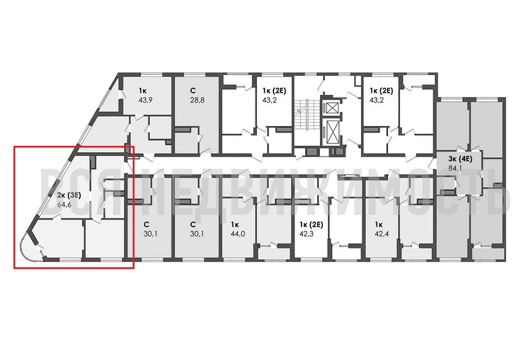 2-комнатная квартира, 64.6кв.м - изображение 1