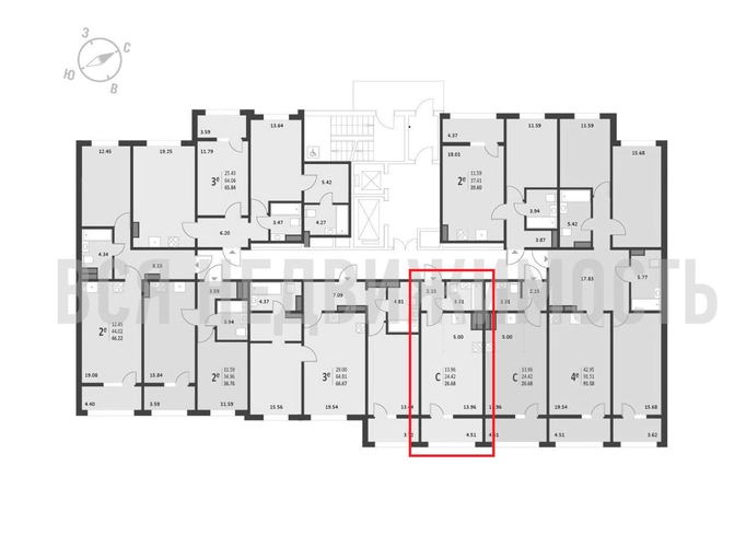 квартира-студия, 26,61кв.м. - изображение 1