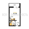 квартира-студия, 21,1кв.м. - изображение 1 квартира-студия, 21,1кв.м. - изображение 1