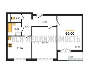 2-комнатная квартира, 60кв.м - изображение 1