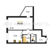 1-комнатная квартира, 39.83кв.м - изображение 1
