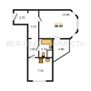 1-комнатная квартира, 38.4кв.м - изображение 1
