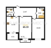 2-комнатная квартира, 65.19кв.м - изображение 1