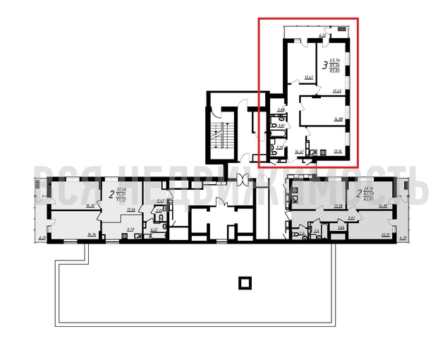 3-комнатная квартира, 83.85кв.м - изображение 1