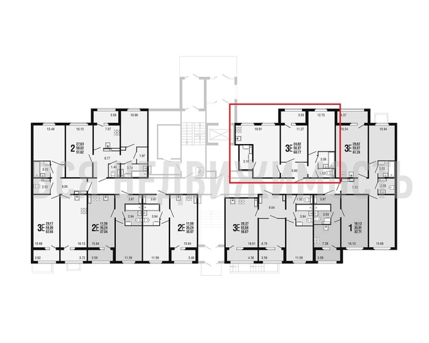 2-комнатная квартира, 60.17кв.м - изображение 1