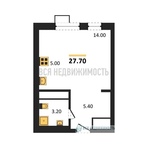 квартира-студия, 27,6кв.м. - изображение 0