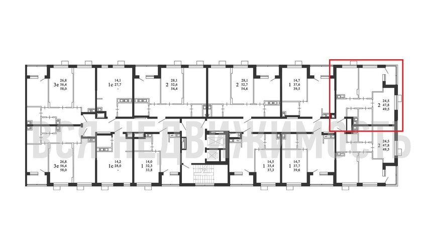 2-комнатная квартира, 49.5кв.м - изображение 1