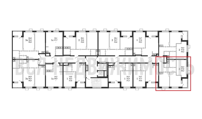 2-комнатная квартира, 49.5кв.м - изображение 1