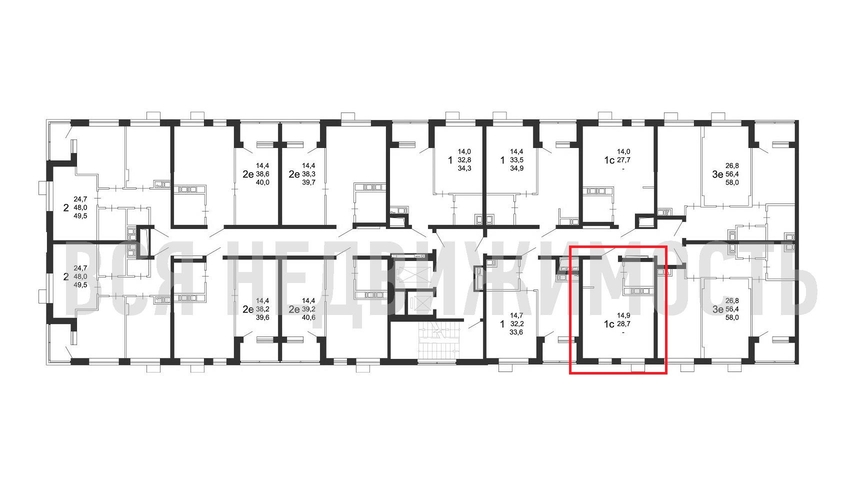 квартира-студия, 28,7кв.м. - изображение 1
