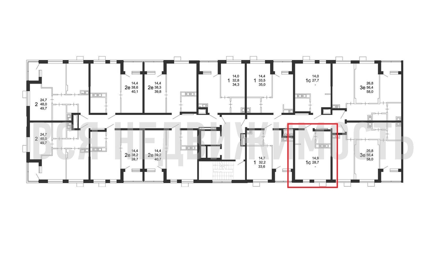квартира-студия, 28,7кв.м. - изображение 1