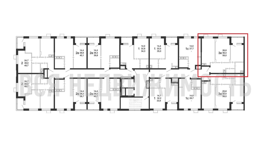 2-комнатная квартира, 58кв.м - изображение 1