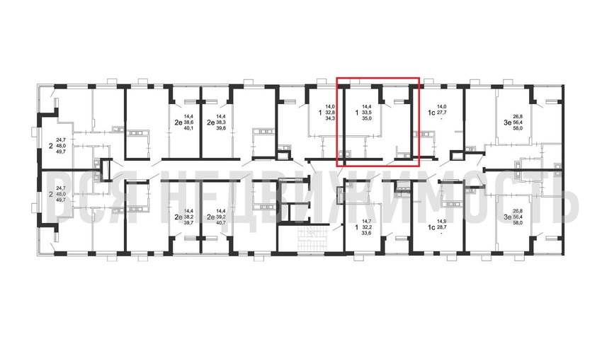1-комнатная квартира, 35кв.м - изображение 1
