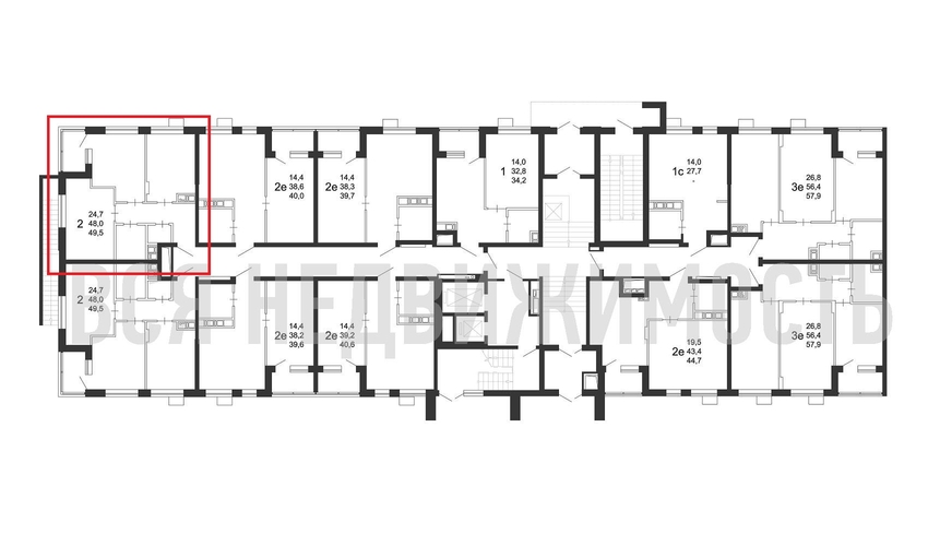 2-комнатная квартира, 49.5кв.м - изображение 1