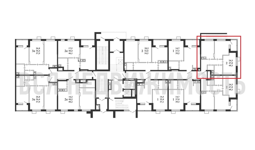 2-комнатная квартира, 49.3кв.м - изображение 1