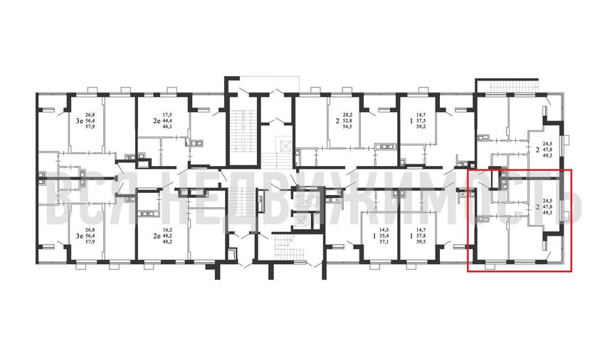 2-комнатная квартира, 49.3кв.м - изображение 1