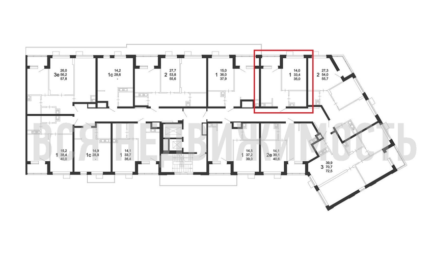 1-комнатная квартира, 35кв.м - изображение 1