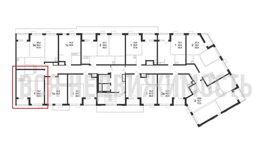 1-комнатная квартира, 40кв.м - изображение 1