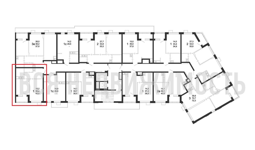 1-комнатная квартира, 40кв.м - изображение 1