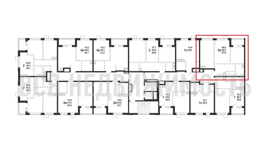 2-комнатная квартира, 57.8кв.м - изображение 1