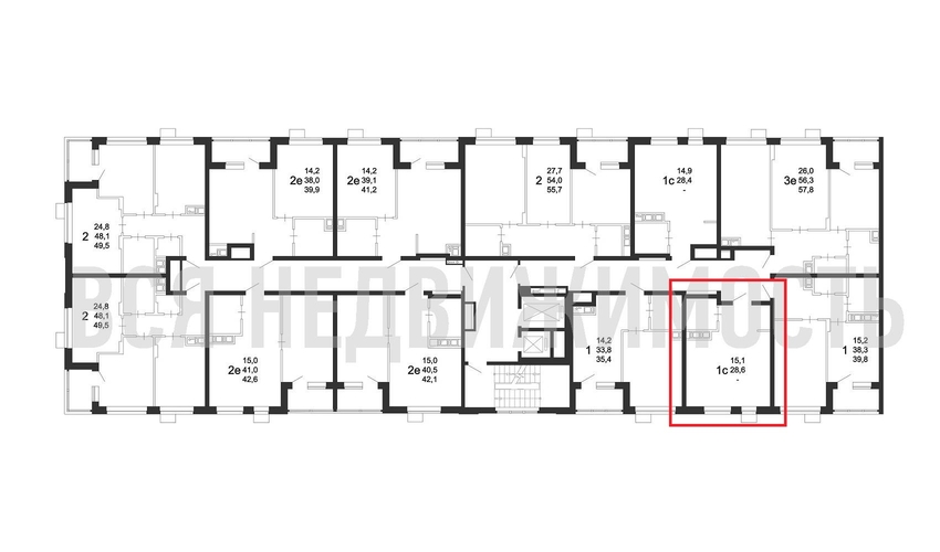 квартира-студия, 28,5кв.м. - изображение 1