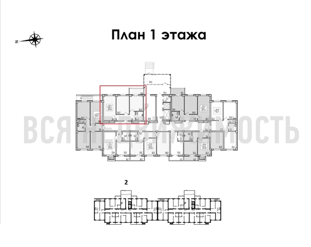 2-комнатная квартира, 59.6кв.м - изображение 1