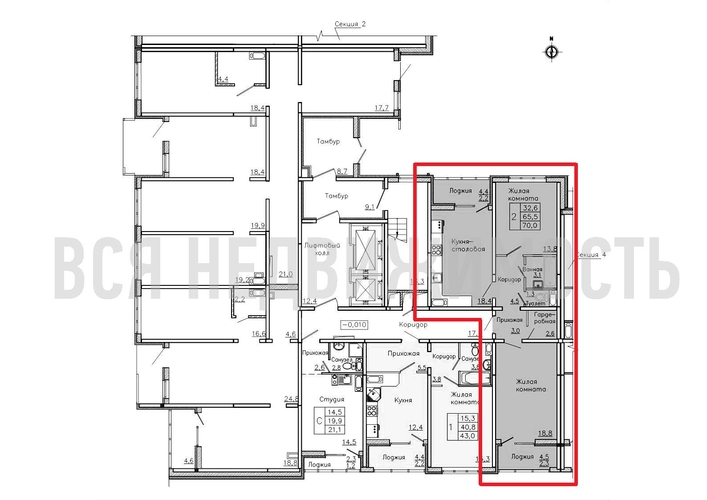 2-комнатная квартира, 70кв.м - изображение 1