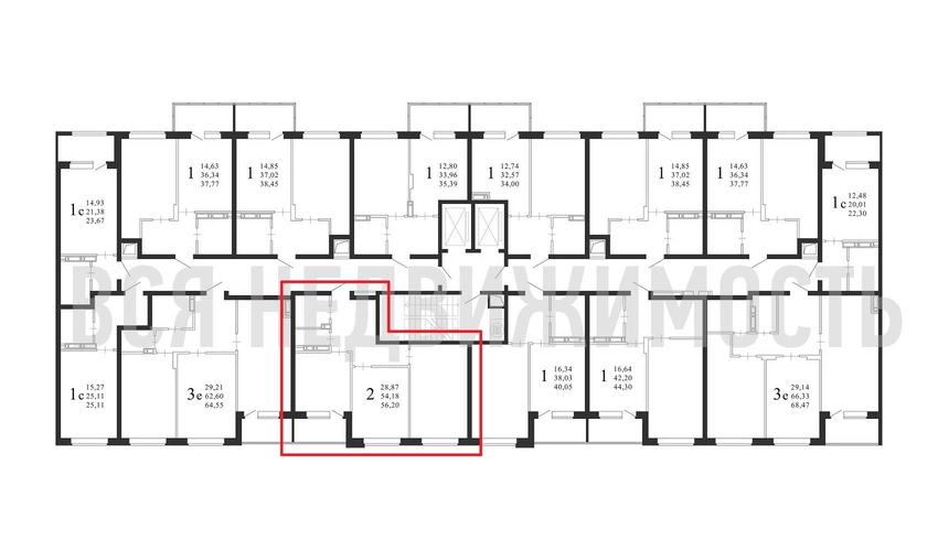 2-комнатная квартира, 56.2кв.м - изображение 1