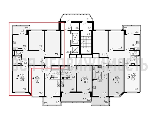 3-комнатная квартира, 78.5кв.м - изображение 1