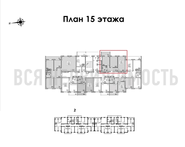 2-комнатная квартира, 57.2кв.м - изображение 1