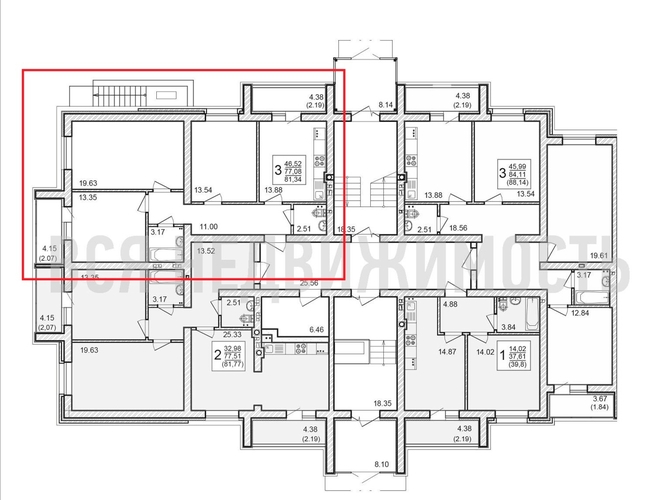 3-комнатная квартира, 81.34кв.м - изображение 1