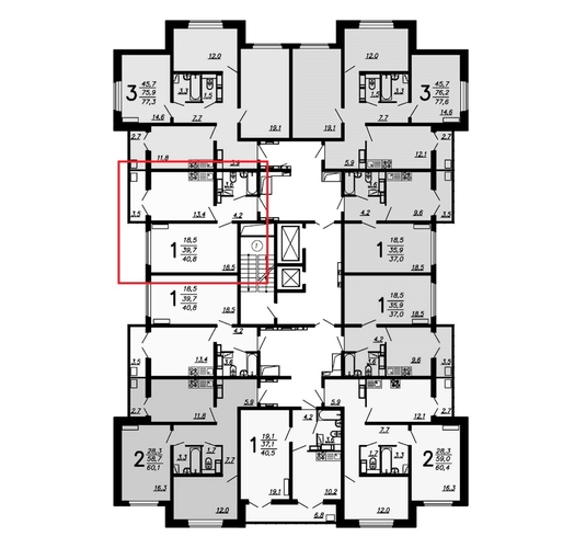 1-комнатная квартира, 40.9кв.м - изображение 1