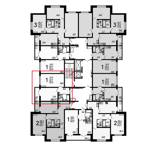 1-комнатная квартира, 40.9кв.м - изображение 1