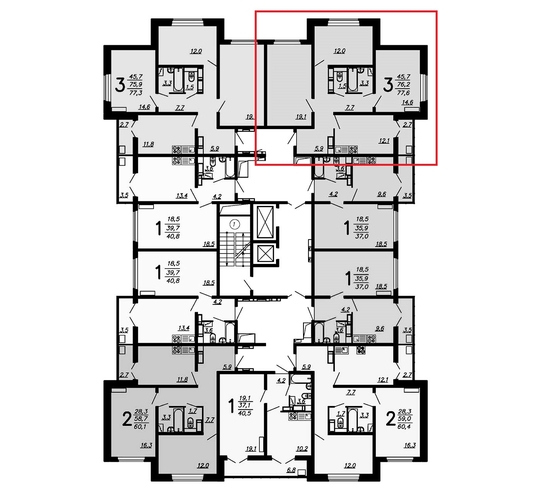 3-комнатная квартира, 77.8кв.м - изображение 1