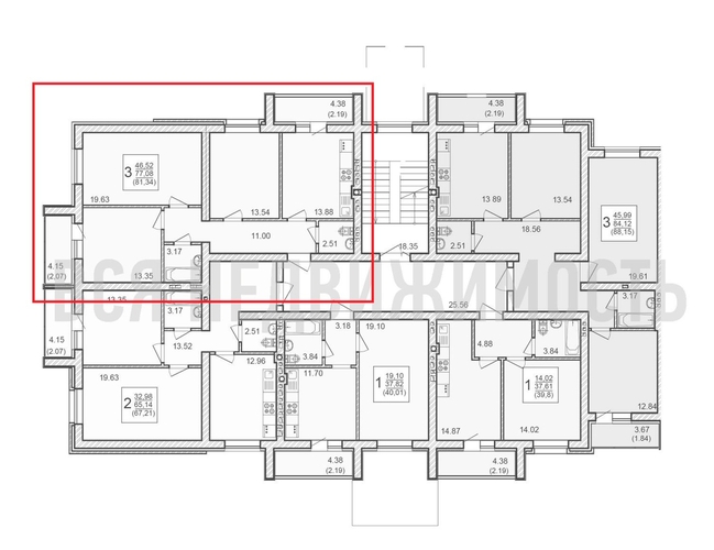 3-комнатная квартира, 81.34кв.м - изображение 1